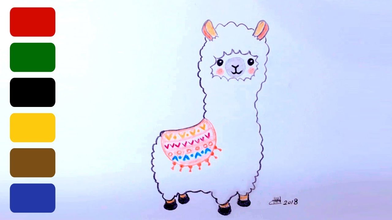 Cute Alpaca Drawing at PaintingValley.com | Explore collection of Cute