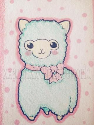 320x427 lil cute alpaca colored with coloredpencils - Cute Alpaca Drawing