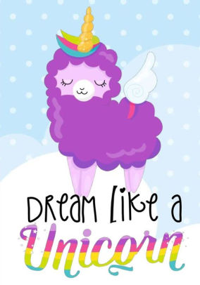 284x406 unicorn alpaca notebook dream like a unicorn journal doodle - Cute Alpaca Drawing