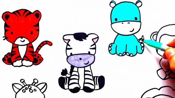 585x329 Drawing Ideas Cute Animals - Cute Animal Drawing Ideas