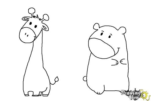 600x400 How To Draw Cute Animals - Cute Animal Drawings Step By Step