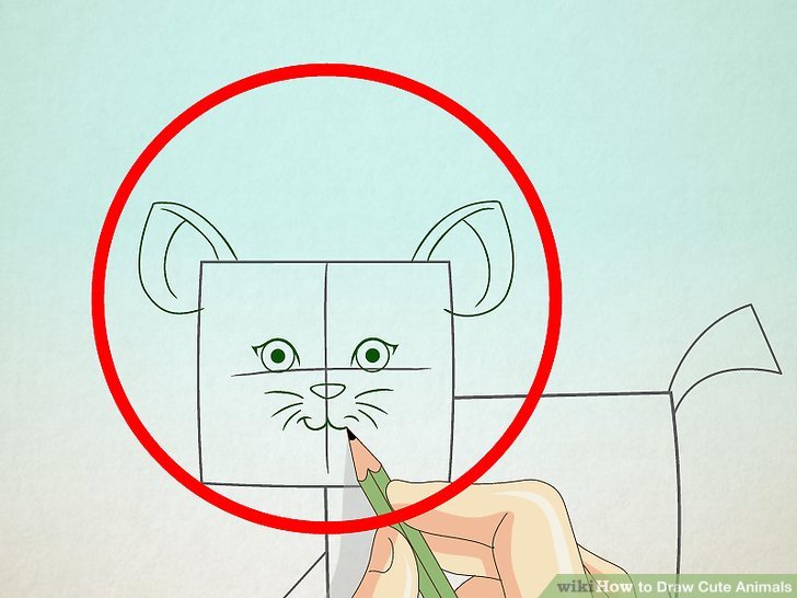 728x546 How To Draw Cute Animals Steps - Cute Animal Drawings Step By Step