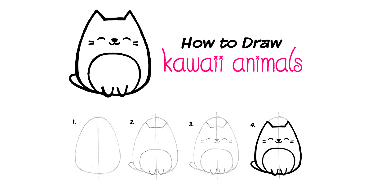 Cute Animal Drawings Step By Step at Explore