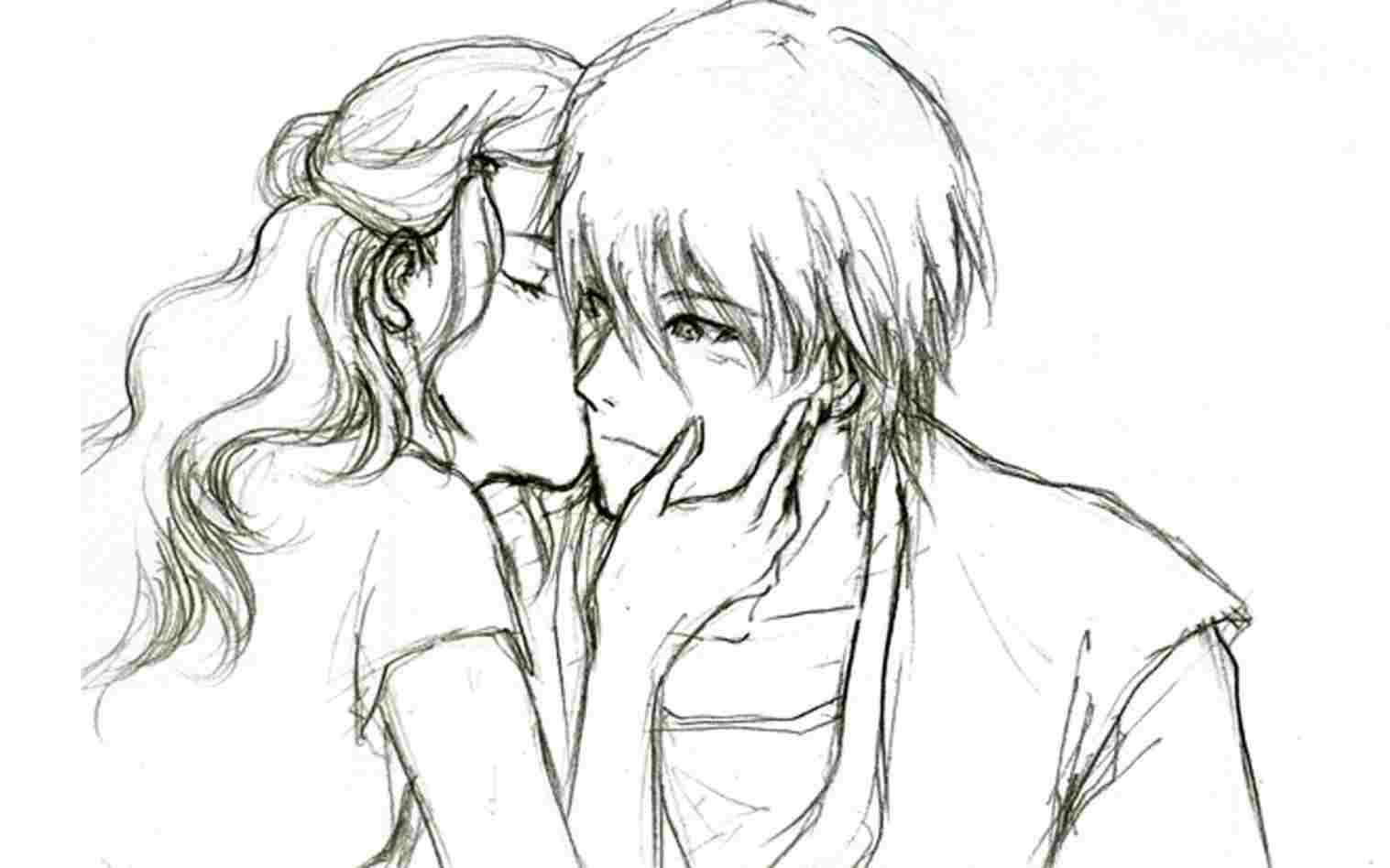 Cute Anime Couple Drawings at Explore