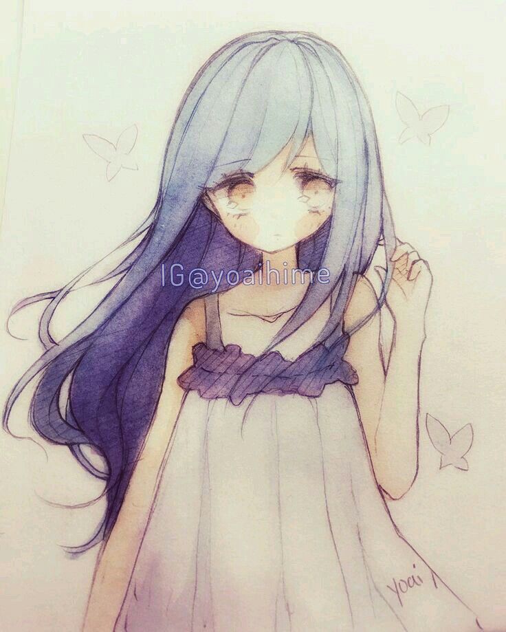 Cute Anime Girl Drawing At Paintingvalleycom Explore