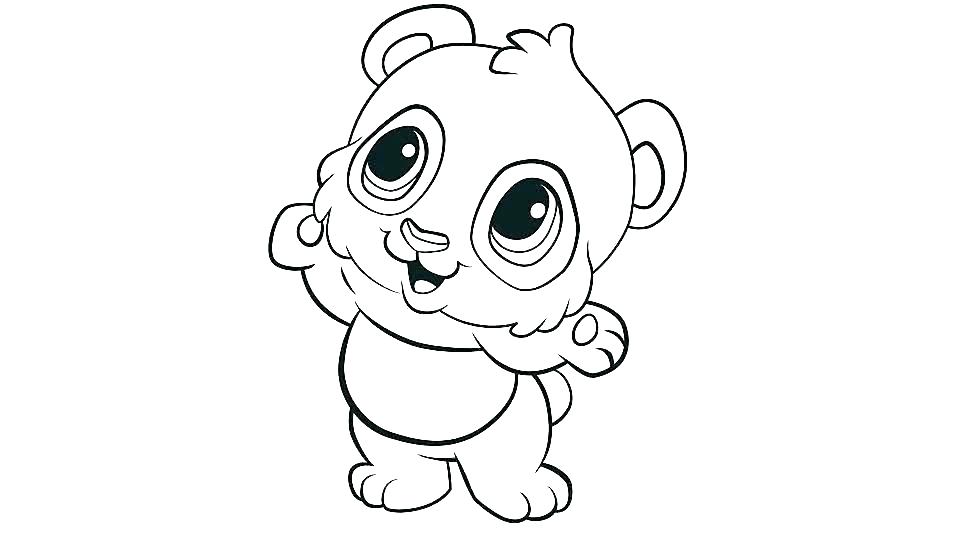 960x540 Cute Bear Coloring Pages Bear Drawing Cute At Arctic Animals - Cute Baby Bear Drawing