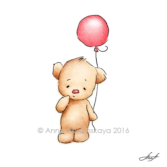 570x570 Anna Abramskaya - Cute Baby Bear Drawing