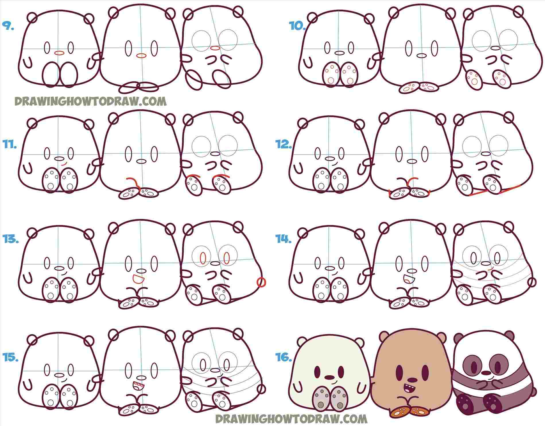1899x1485 We How To Draw A Cute Baby Bear Bre Bers Kwii Chibi Bby Style - Cute Baby Bear Drawing