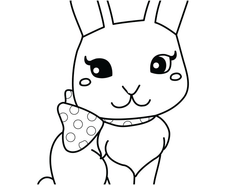 827x609 coloring pages rabbit footage cute baby bunnies bunny - Cute Baby Bunny Drawing
