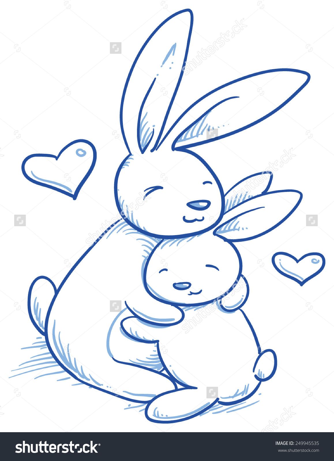 1158x1600 cute baby bunny and adult cuddling, hugging, happy, for easter - Cute Baby Bunny Drawing