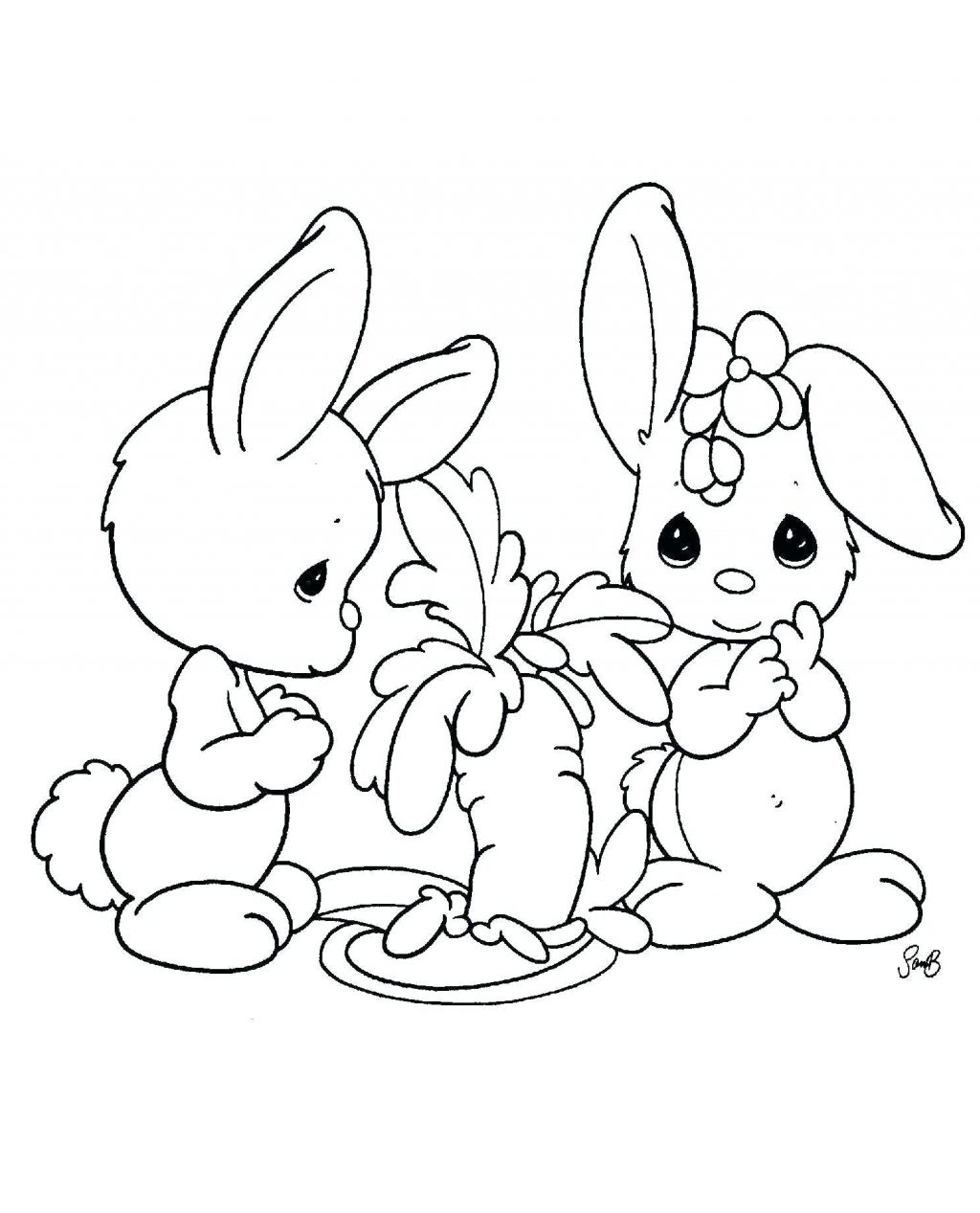 1024x1267 noted coloring pages of cute baby bunnies bunny drawing - Cute Baby Bunny Drawing