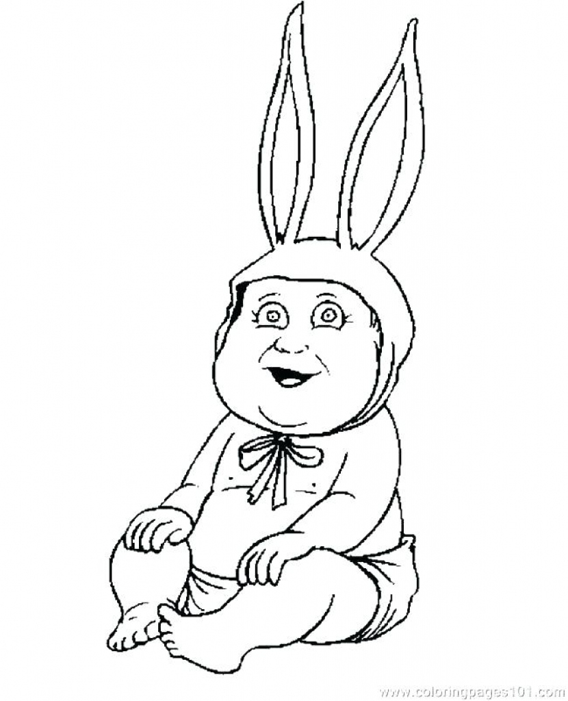830x1024 Baby Rabbit Coloring Pages Realistic Bunny Coloring Pages Baby - Cute Baby Bunny Drawing