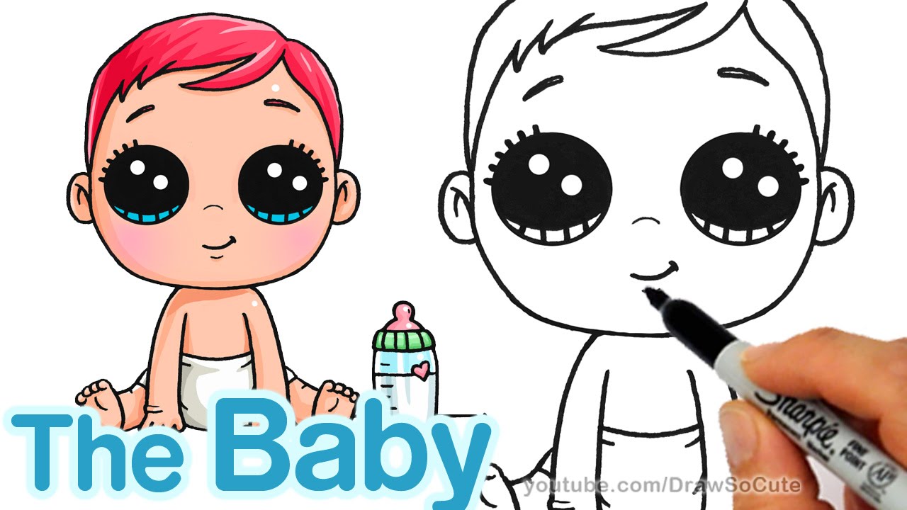 1280x720 How To Draw A Cute Baby Step - Cute Baby Drawing