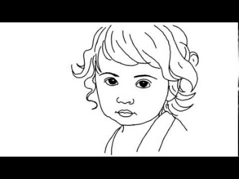 480x360 how to draw a cute baby girl yzarts yzarts - Cute Baby Drawing