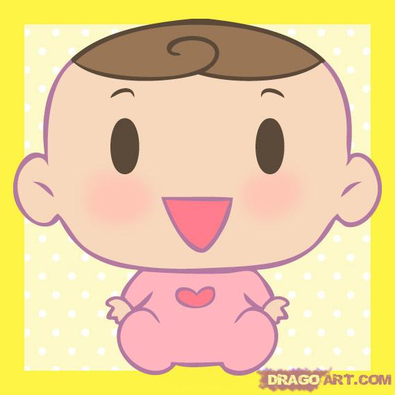 569x569 How To Draw A Cute Baby, Step - Cute Baby Drawing Pictures