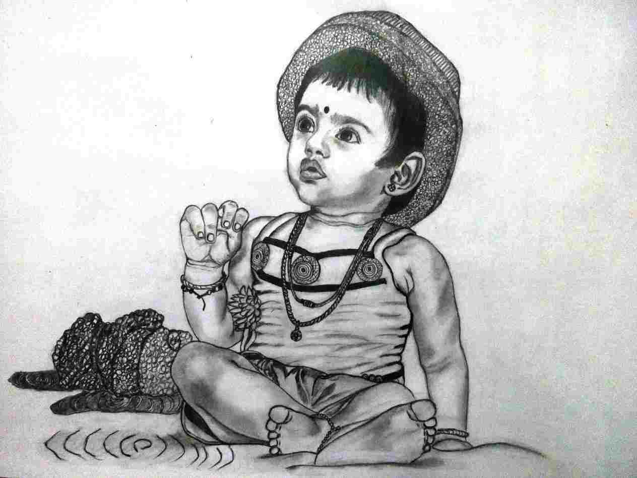 1264x948 Of Cute Baby Babies Pencil Sketch Drawing Picture Babyus - Cute Baby Drawing Pictures