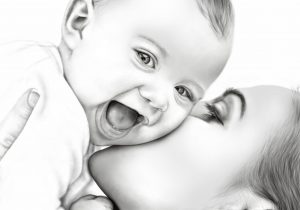 300x210 Sketches Of Baby - Cute Baby Drawing Pictures