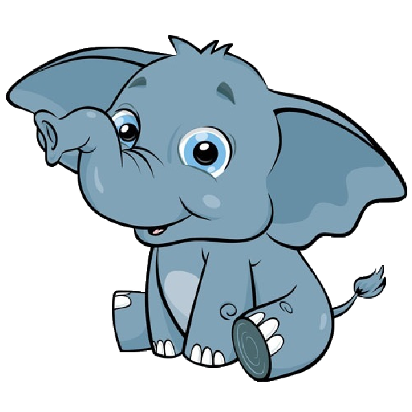 600x600 Cute Baby Elephant Drawing - Cute Baby Elephant Cartoon Drawing