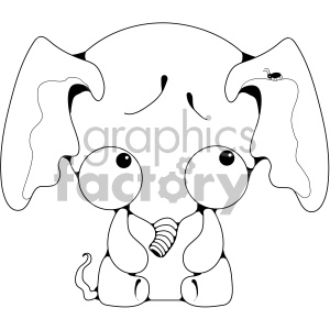 300x300 Cute Baby Elephant Clipart Royalty Free Clipart - Cute Baby Elephant Cartoon Drawing