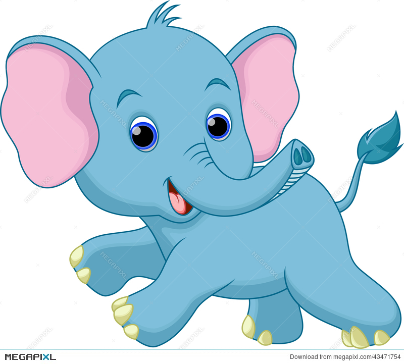 800x721 Cute Baby Elephant Cartoon Illustration - Cute Baby Elephant Drawing