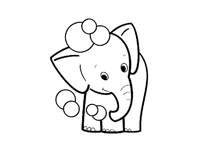 700x500 Cute Baby Elephant Coloring Pages - Cute Baby Elephant Drawing