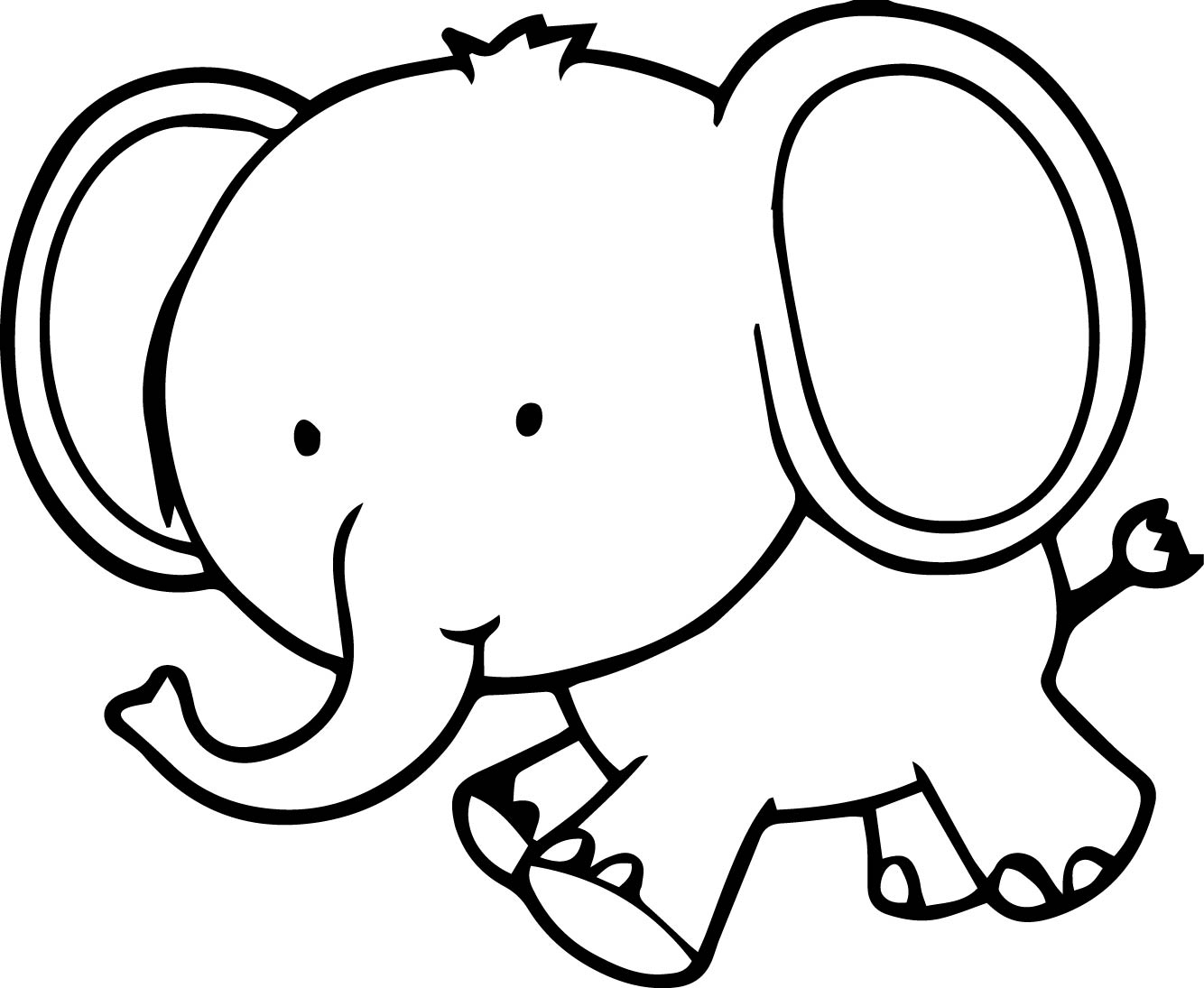 1334x1095 Cute Baby Elephant Coloring Pages - Cute Baby Elephant Drawing
