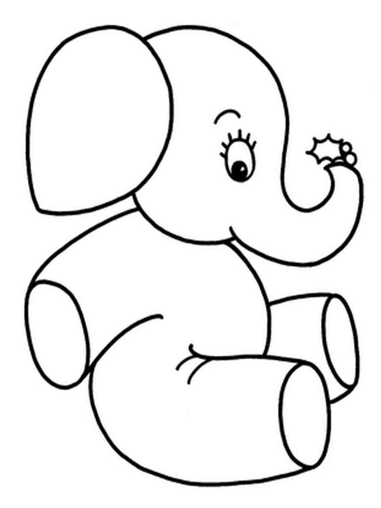 768x1024 Cute Baby Elephant Drawing Coloring Pages - Cute Baby Elephant Drawing