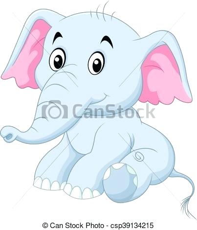 403x470 Cute Baby Elephant Sitting Art Drawing Herportal - Cute Baby Elephant Drawing
