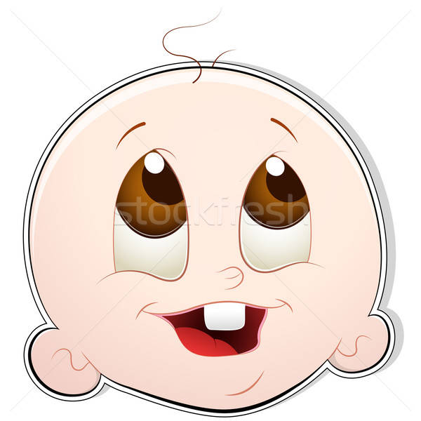 600x600 Cute Baby Face Vector Illustration Indiwarm - Cute Baby Face Drawing