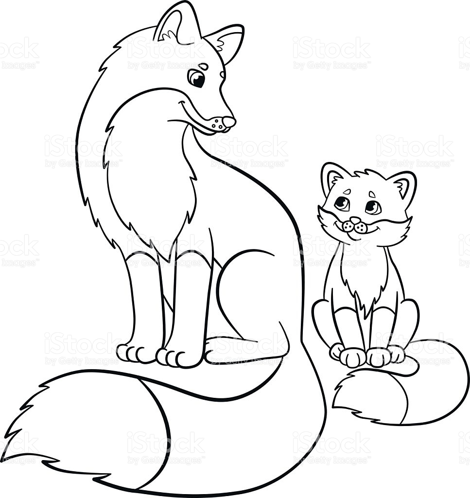 967x1024 Cute Baby Fox Coloring Pages - Cute Baby Fox Drawing