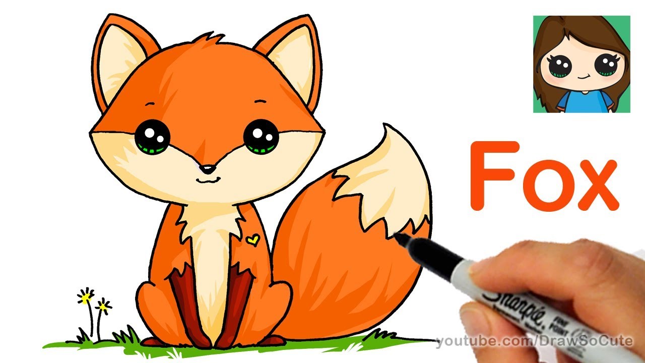 1280x720 How To Draw A Cute Fox Easy - Cute Baby Fox Drawing