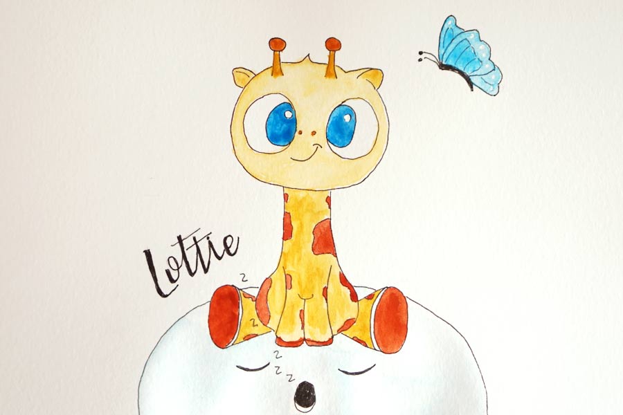 900x600 Baby Giraffe Lottie Drawing Part - Cute Baby Giraffe Drawing