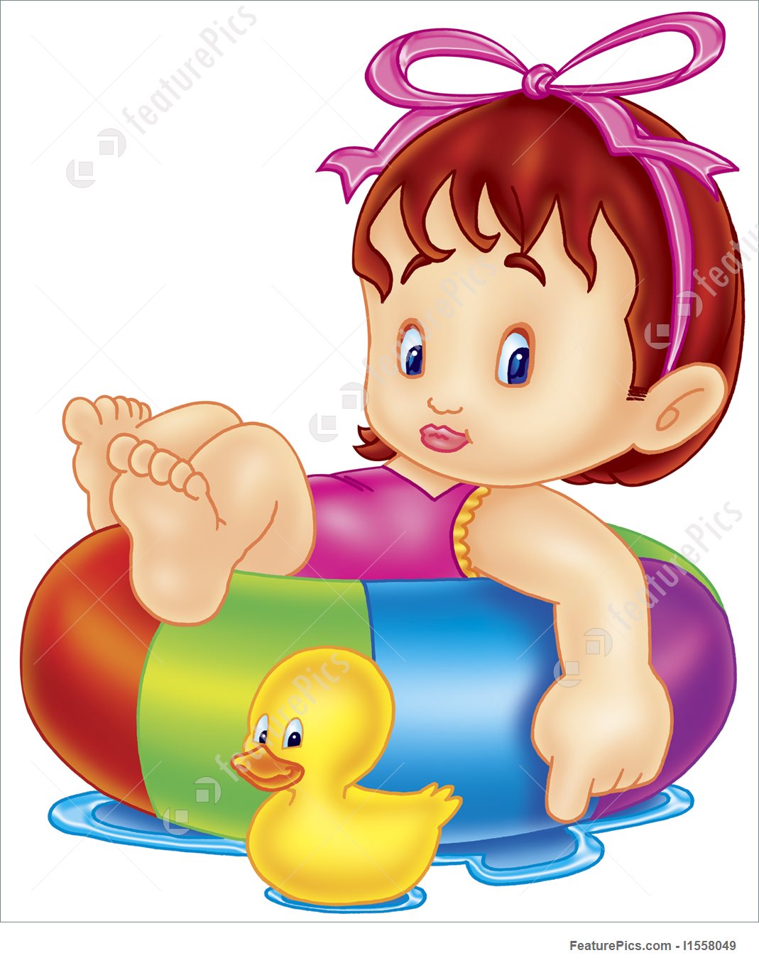 1069x1360 Cute Baby Girl Stock Illustration - Cute Baby Girl Drawing