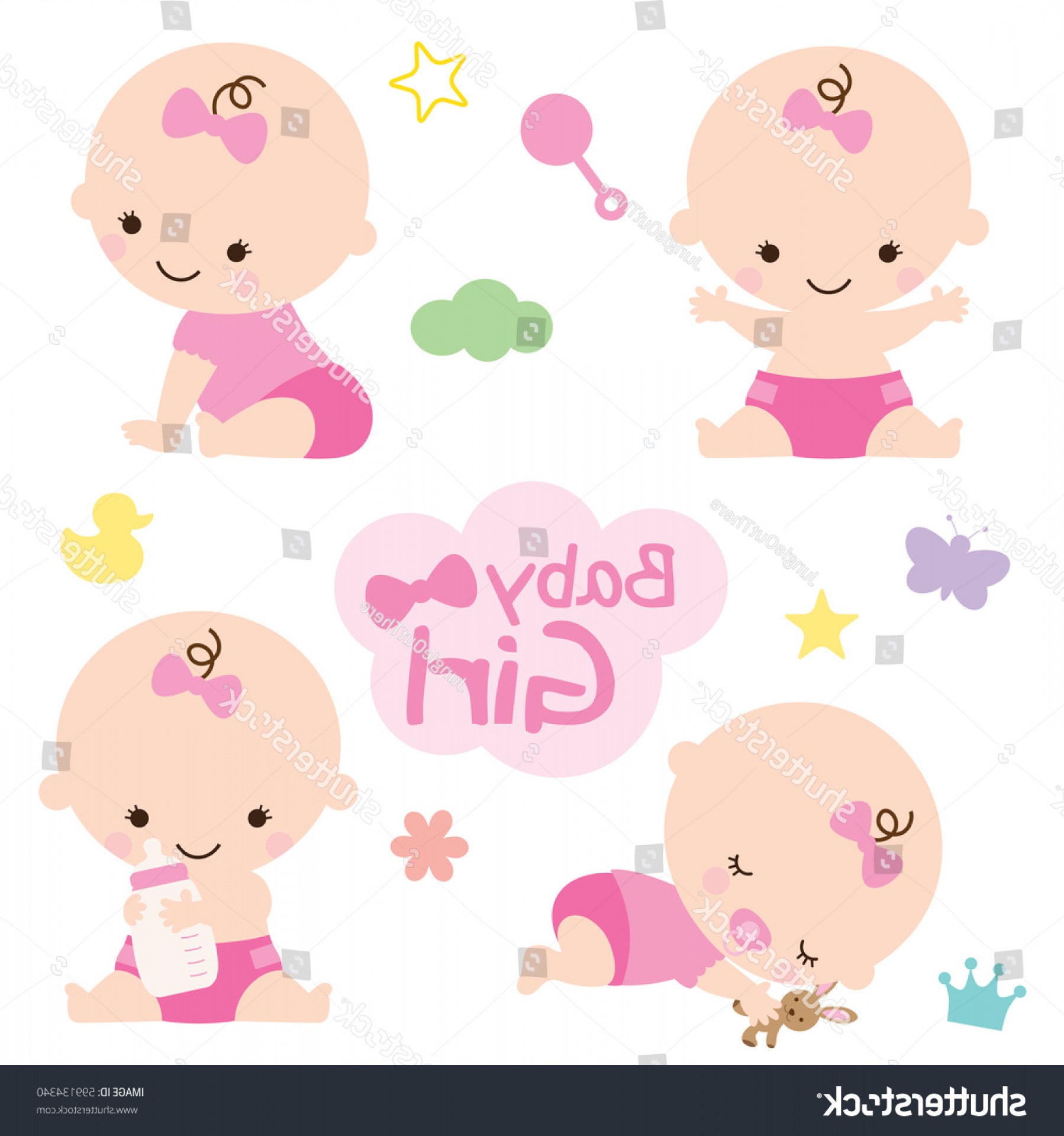 1798x1920 Vector Illustration Baby Girl Cute Graphic Sohadacouri - Cute Baby Girl Drawing