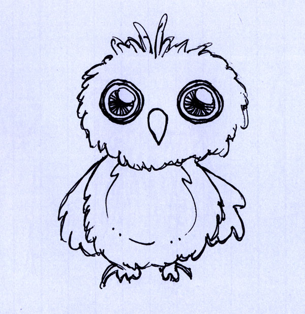 Cute Baby Owl Drawings at PaintingValley.com | Explore collection of ...