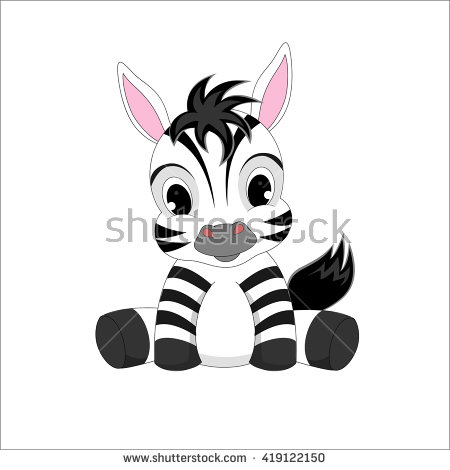 450x470 Baby Zebra Cartoon Image Group - Cute Baby Zebra Drawing