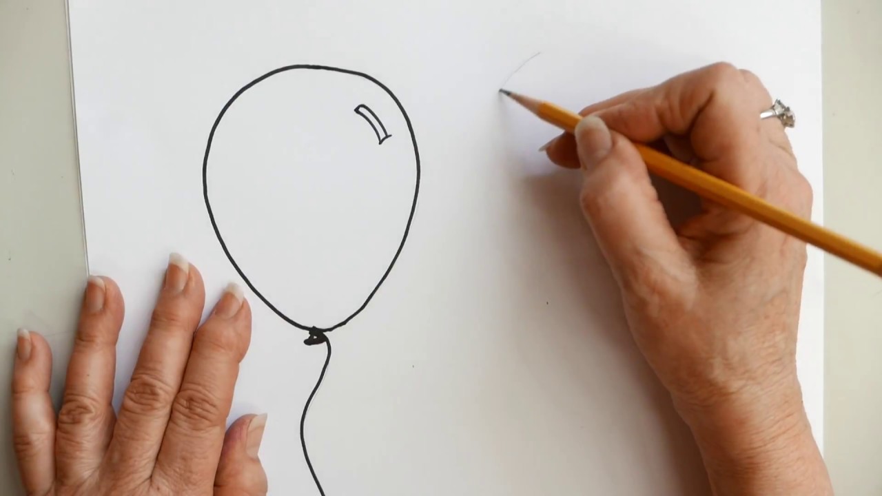 1280x720 How To Draw Balloons - Cute Balloon Drawing
