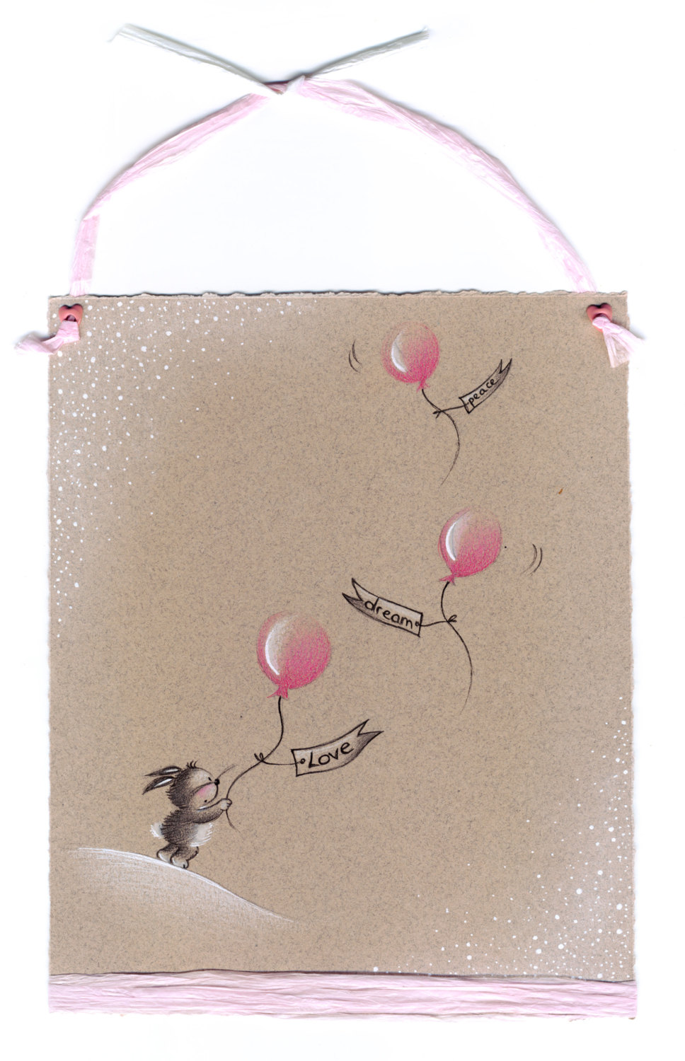 968x1500 The Balloons Original Drawing Children's Art Cute Etsy - Cute Balloon Drawing