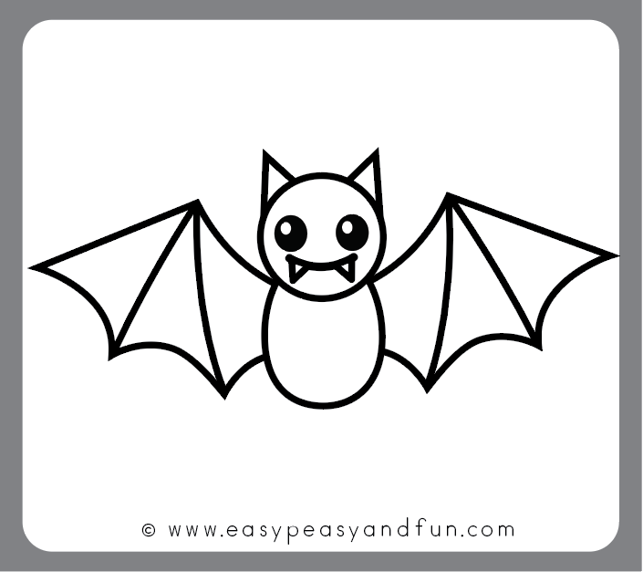 705x627 How To Draw A Bat - Cute Bat Drawing