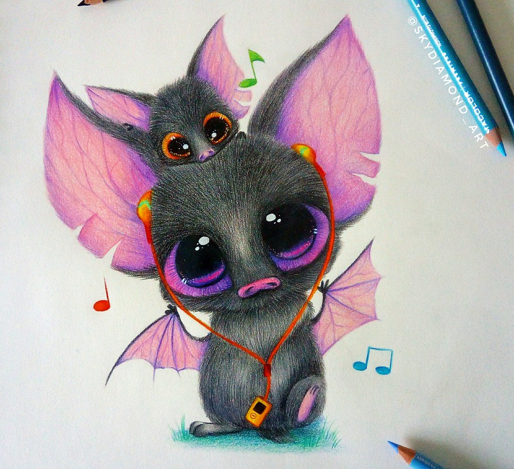 Cute Bat Drawing at Explore collection of Cute Bat