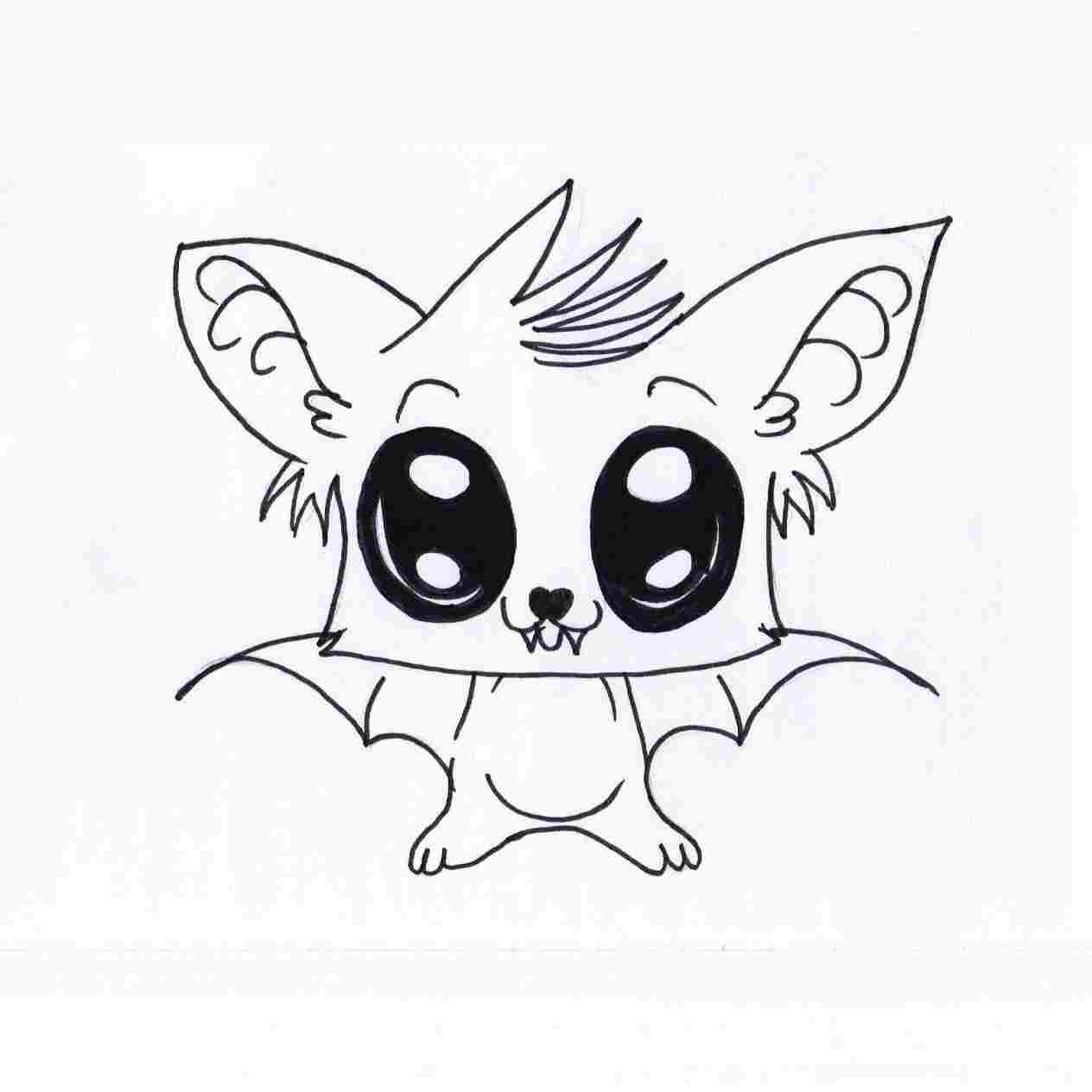 Cute Bat Drawing at PaintingValley.com | Explore collection of Cute Bat ...