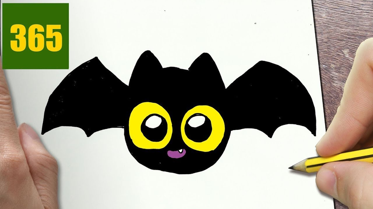 1280x720 cute bat drawing how to draw a halloween bat cute, easy stepstep - Cute Bat Drawing