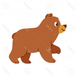 300x300 Photostock Vector Cute Cartoon Baby Bear Drawing Brown Bear - Cute Bear Drawing