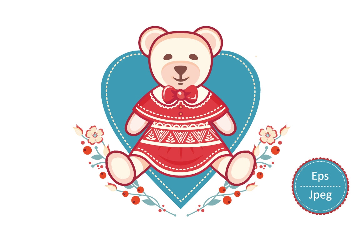 1160x775 cute girly bear drawing graphic - Cute Bear Drawing