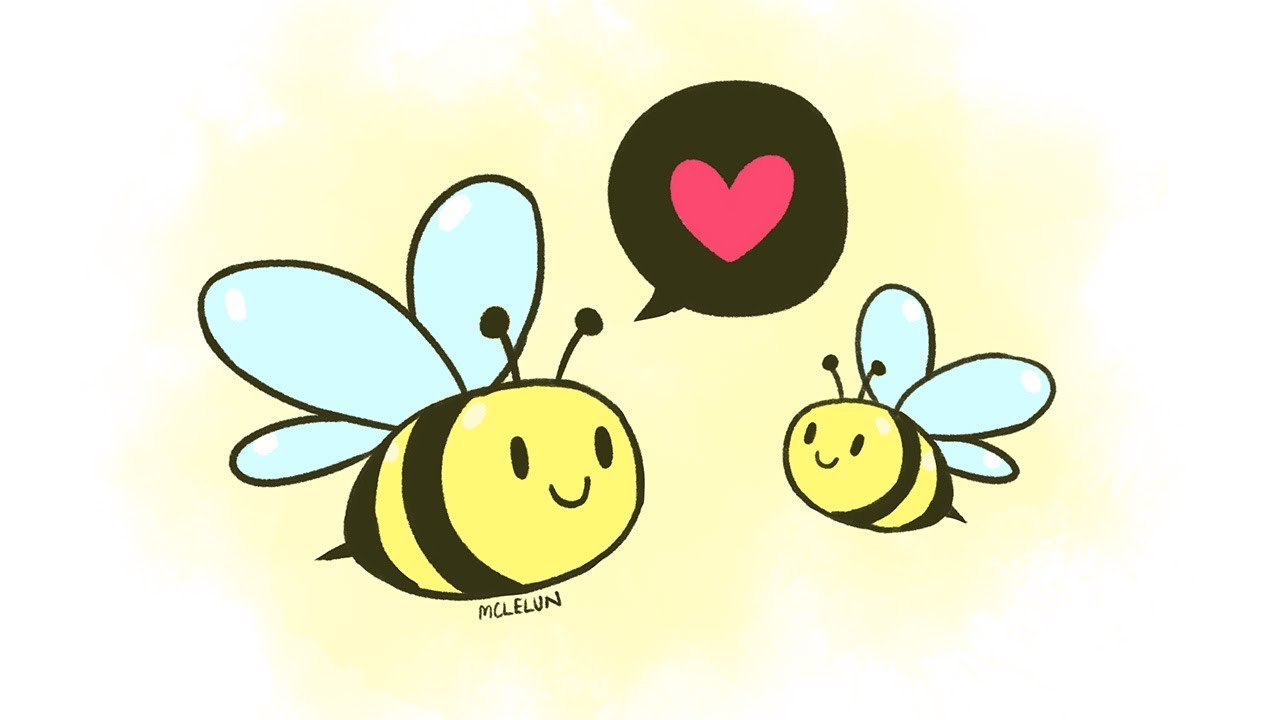 1280x720 Medibang Paint Pro Cute Cartoon Bee Drawing - Cute Bee Drawing