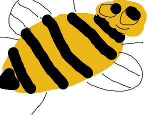 300x250 Cute Bee Drawing - Cute Bee Drawing