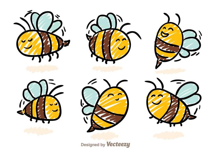 700x490 Bee Free Vector Art - Cute Bee Drawing