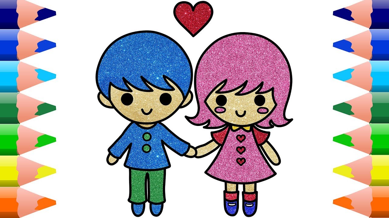Boy And Girl Drawing Easy For Kids Download Illustration