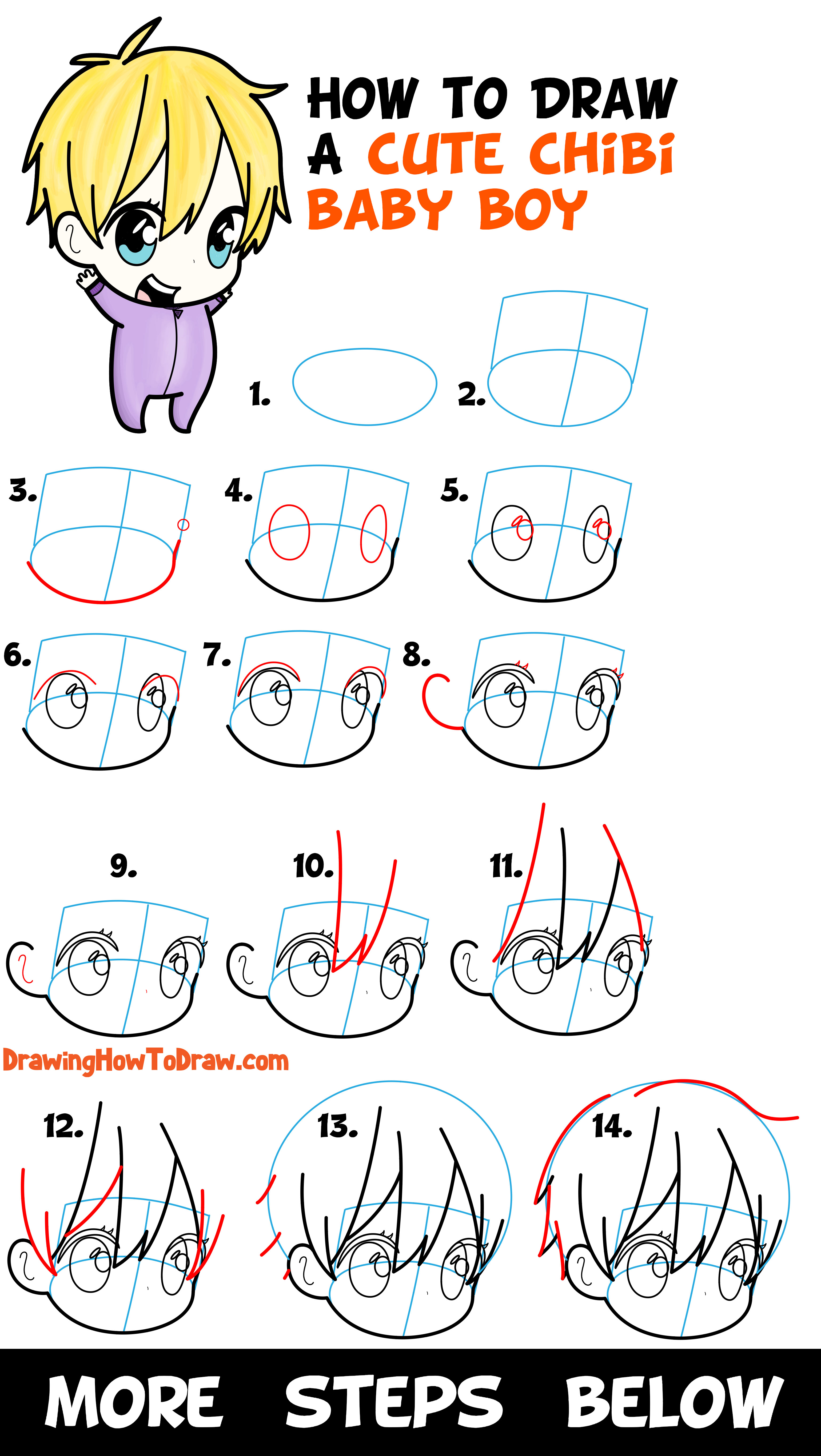 3078x5461 How To Draw A Cute Chibi Boy Easy Step - Cute Boy Drawing