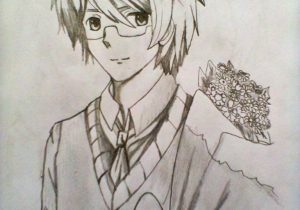 300x210 Pencil Sketch Of An Cute Boy - Cute Boy Drawing